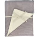 DIKOS Babydecke Winterdecke Neugeborene Baumwolle/Fleece OEKO-TEX® Kinderwagendecke Altrosa/Grau Bild 2