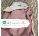 DIKOS Babydecke Winterdecke Neugeborene Baumwolle Fleece OEKO-TEX® Kinderwagendecke Altrosa/Grau Bild 4