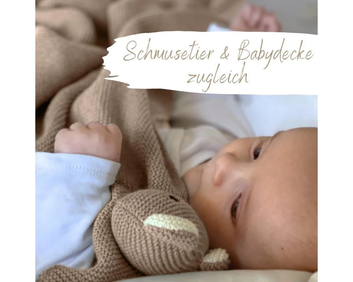 DIKOS Babydecke SCHMUSE-Bär 100% Bio Baumwolle Geschenkset - Bild 5