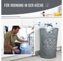WELLENBORG Flaschensammler Grau 82L Faltbar Korb mit Griff Bild 3