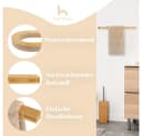 HENNEZ Handtuchhalter Bambus ohne Bohren Wand Bad Bild 5