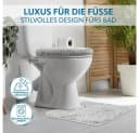 Benkstein WC-Vorleger Set 2-teilig Grau Polyester 1700g/m² rutschfest Bild 1