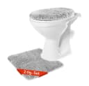 Benkstein WC-Vorleger Set 2-teilig Grau Polyester 1700g/m² rutschfest Bild 2