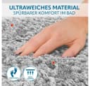 Benkstein WC-Vorleger Set 2-teilig Grau Polyester 1700g/m² rutschfest Bild 3