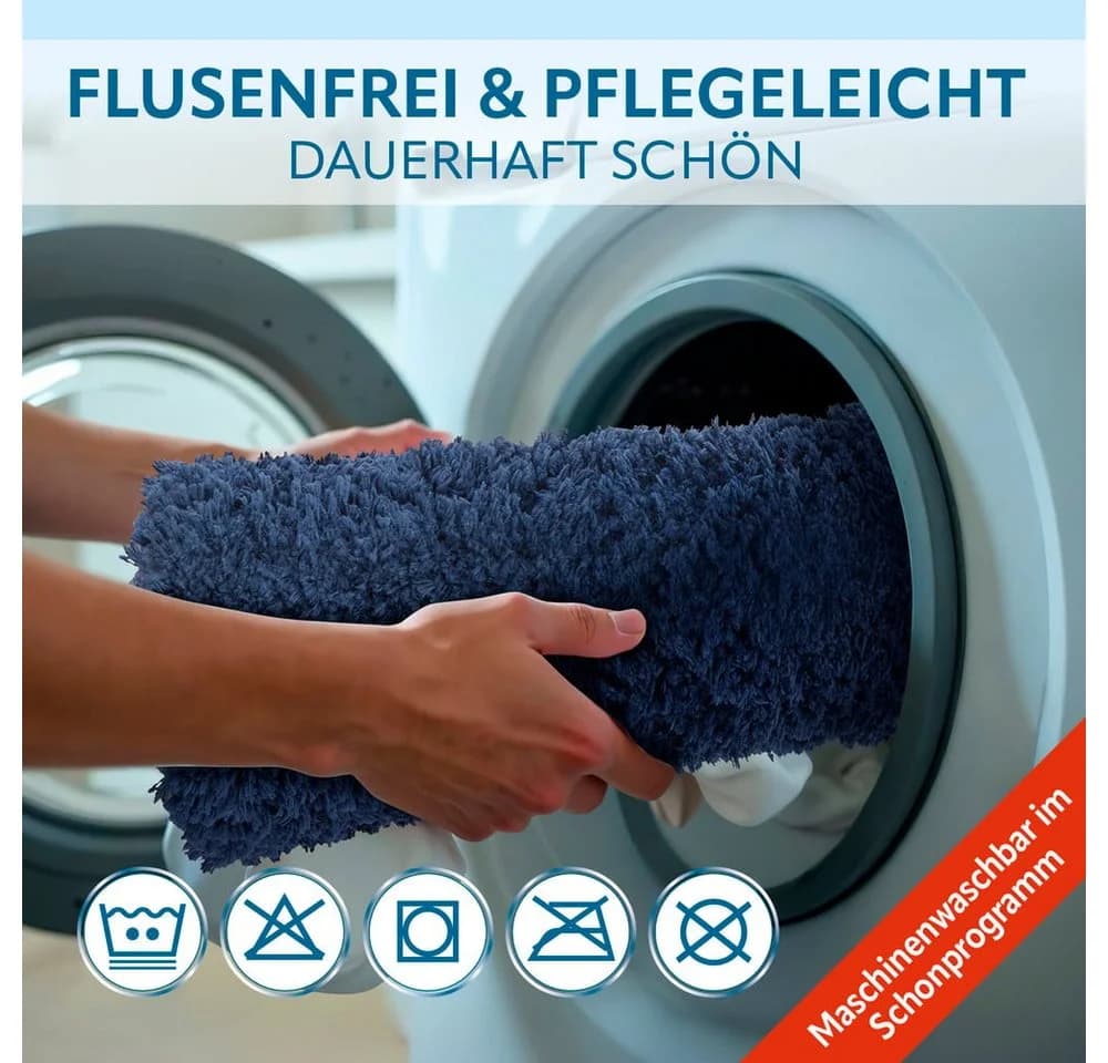 Benkstein Badematte Set 2-teilig Blau Polyester 1700g/m² - Bild 4