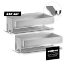 Benkstein Duschablage 2er-Set Silber Edelstahl mit Hakenleiste Bild 2