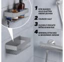 Benkstein Duschablage 2er-Set Silber Edelstahl mit Hakenleiste Bild 3