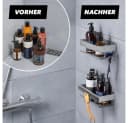 Benkstein Duschablage 2er-Set Silber Edelstahl mit Hakenleiste Bild 5