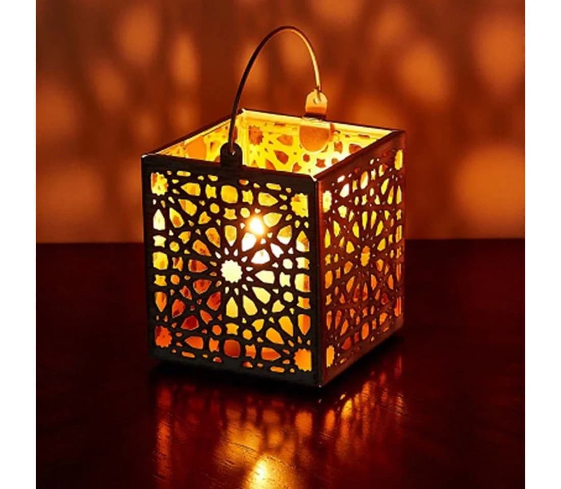 Marrakesch Orient & Mediterran Teelichthalter Assa 10cm Weiß Metall & Glas - Bild 5