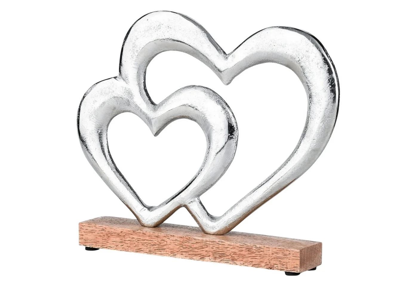 Marrakesch Orient & Mediterran Interior Herz-Dekoaufsteller Amour Silber Braun