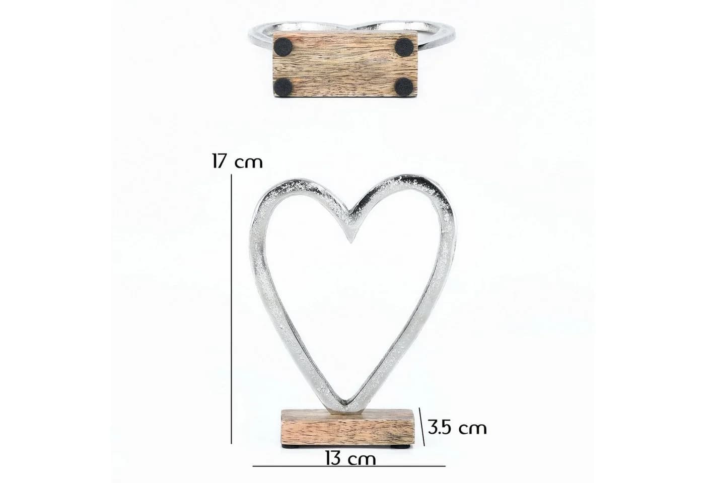 Marrakesch Orient & Mediterran Dekoobjekt Hartvormig Zilver Amour - Bild 4