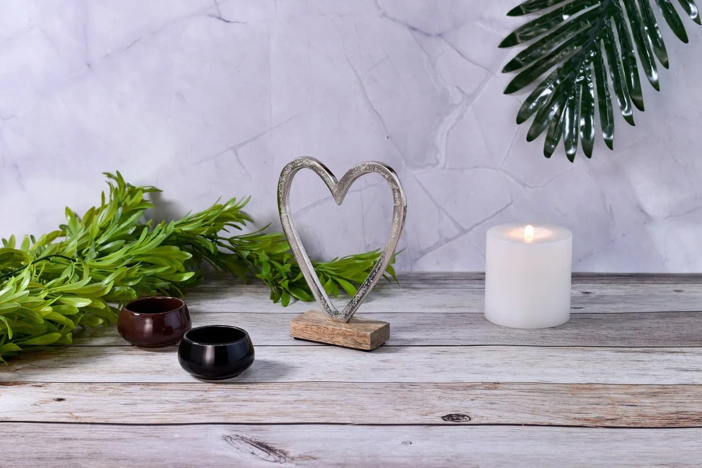 Marrakesch Orient & Mediterran Dekoobjekt Hartvormig Zilver Amour - Bild 5