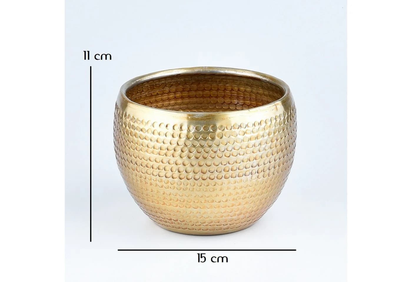 Marrakesch Orient & Mediterran Interior Übertopf Vaso da fiori Elis Gold 15 cm - Bild 3