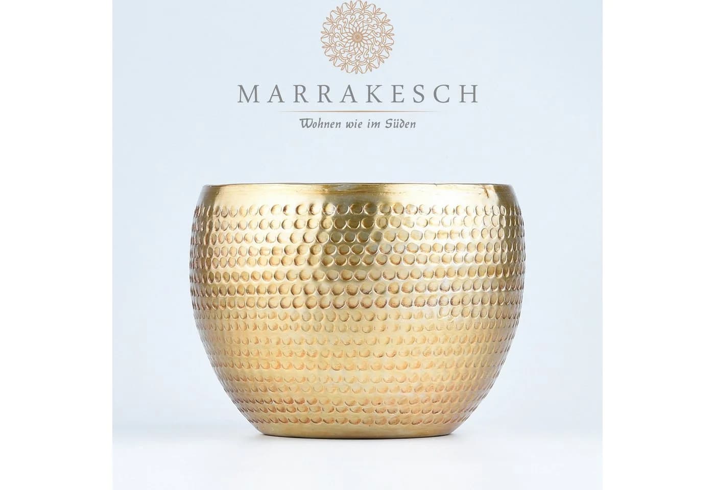 Marrakesch Orient & Mediterran Interior Übertopf Vaso da fiori Elis Gold 15 cm - Bild 5