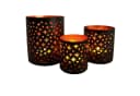 Marrakesch Orientalisches Teelichthalter-Set Schwarz mit Tablett Bild 4