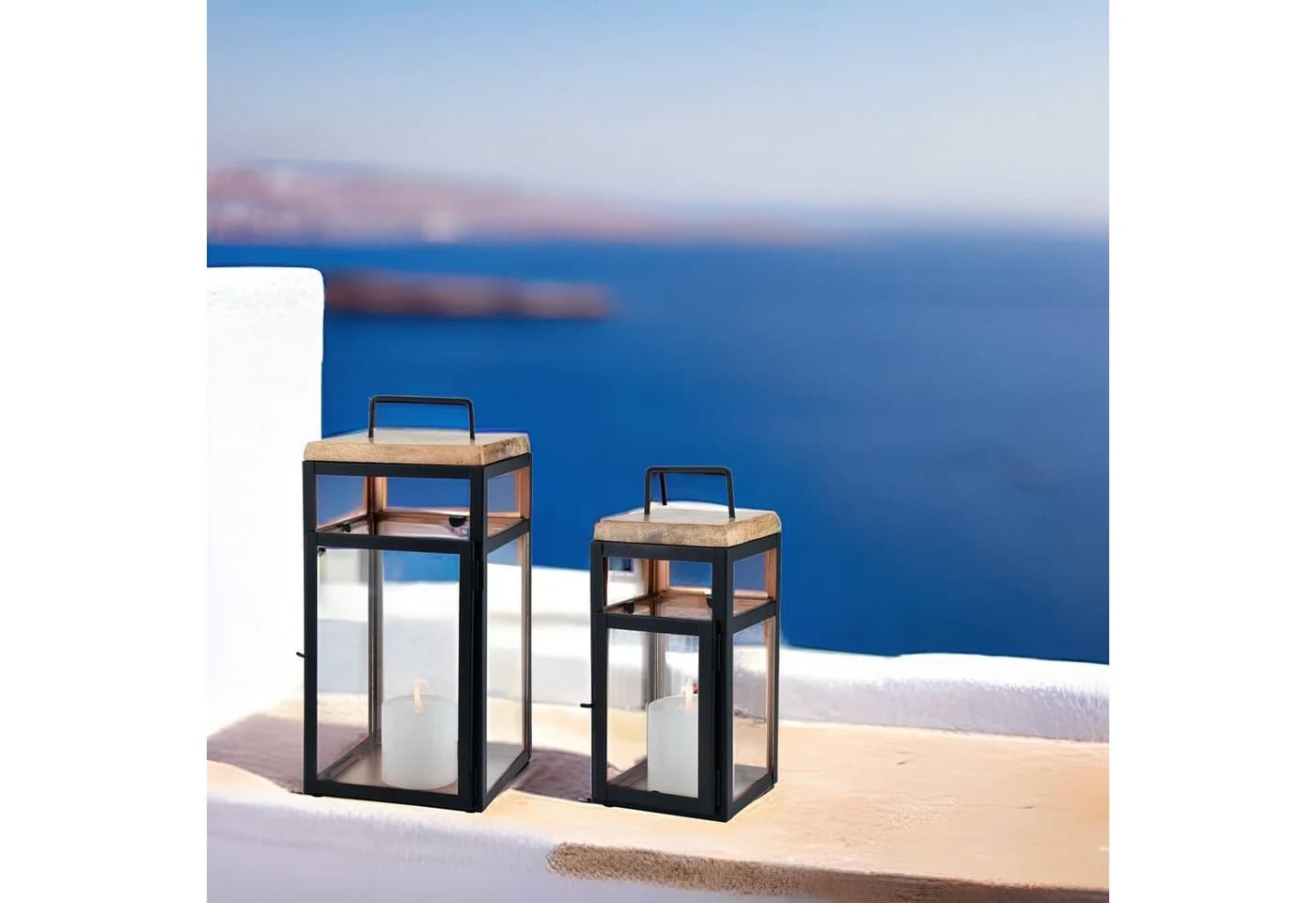 Marrakesch Orient & Mediterran Kerzenlaterne 2er Set Skandinavisches Design - Bild 5