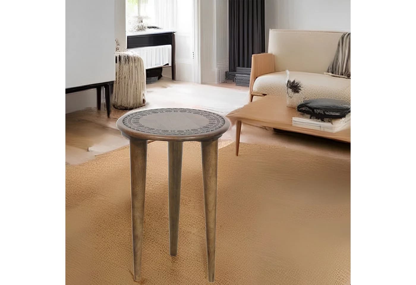 Marrakesch Orient & Mediterran Interior Beistelltisch Orientalischer Beistelltisch Hocker Blumenhocker Astus Rund