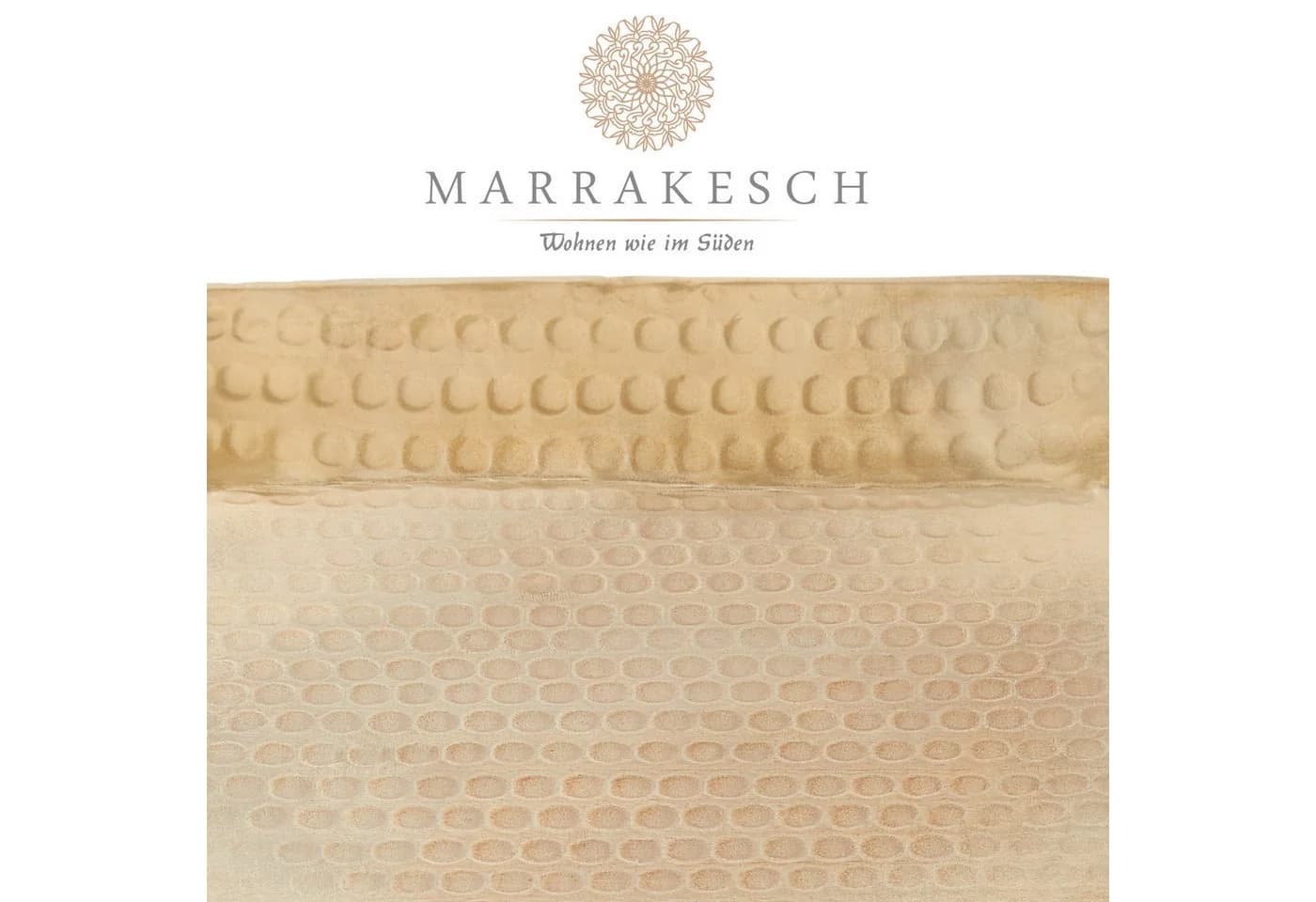 Marrakesch Orient & Mediterran Interior Dekotablett Skandinavisch Gold 21cm - Bild 4