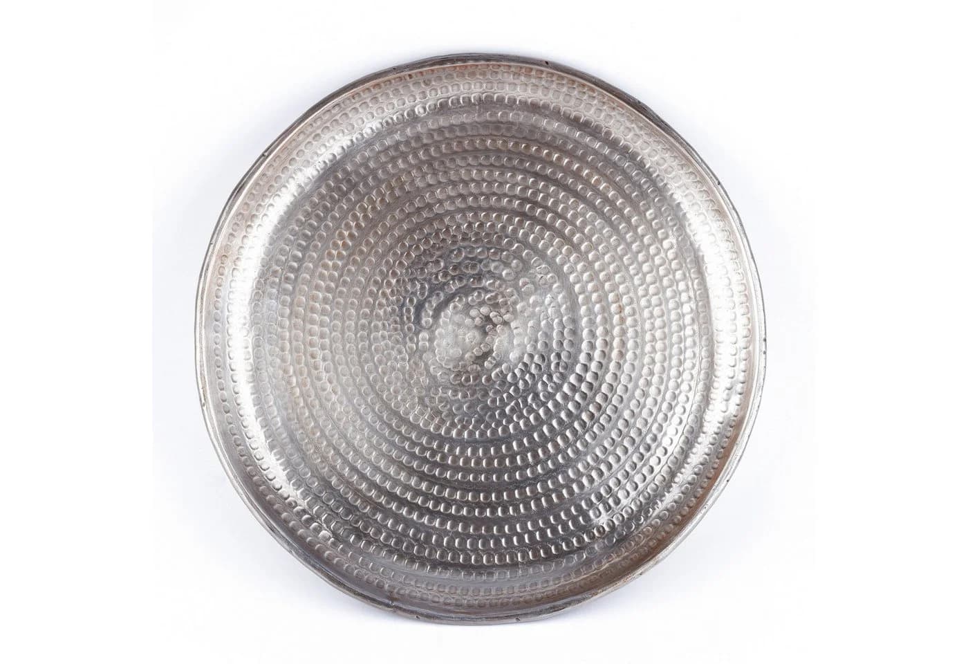Marrakesch Orient & Mediterran Interior Dekotablett Silber 30cm Handarbeit