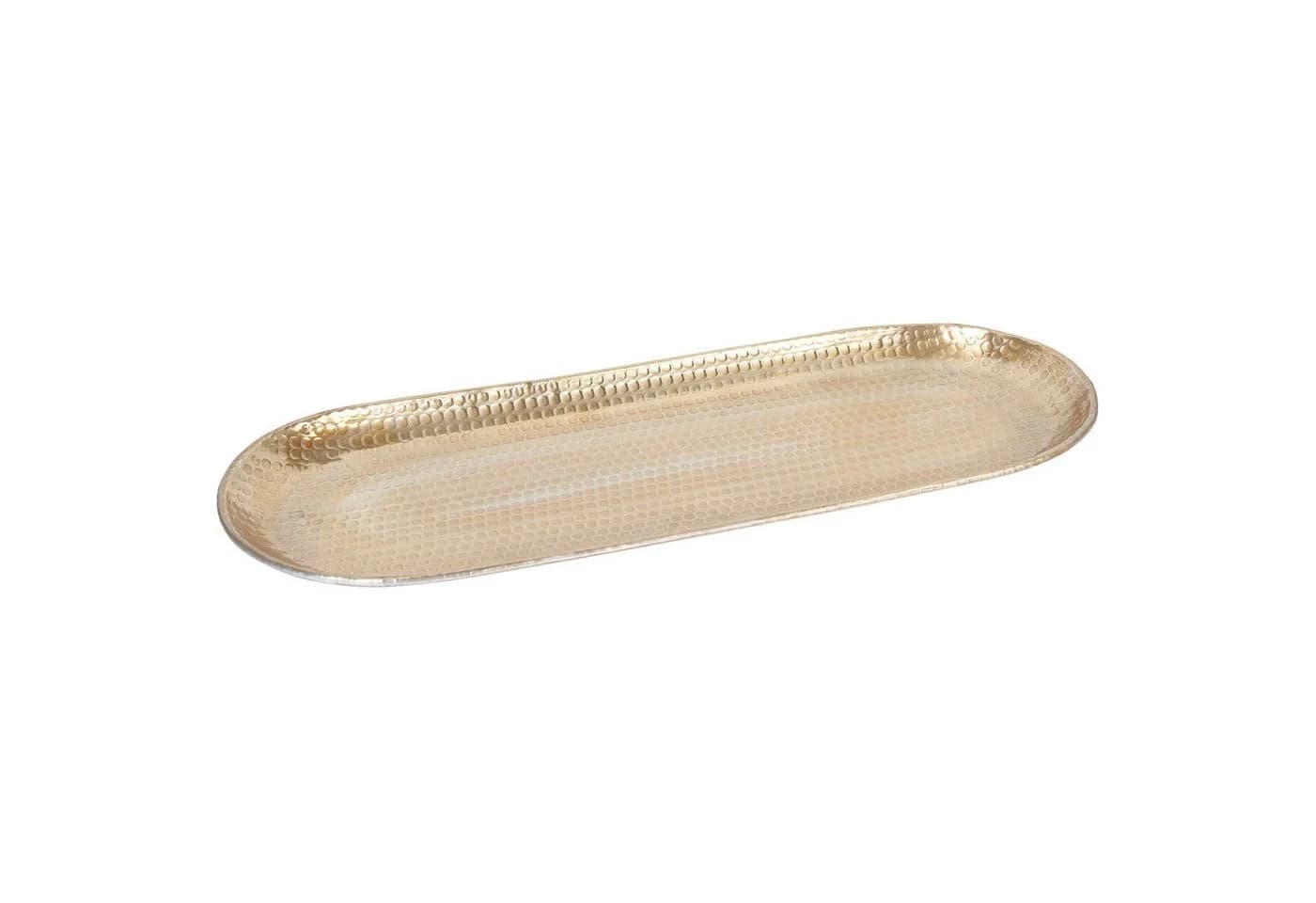 Marrakesch Orient & Mediterran Interior Dekotablett Skandinavisches Design Gold Oval - Bild 2