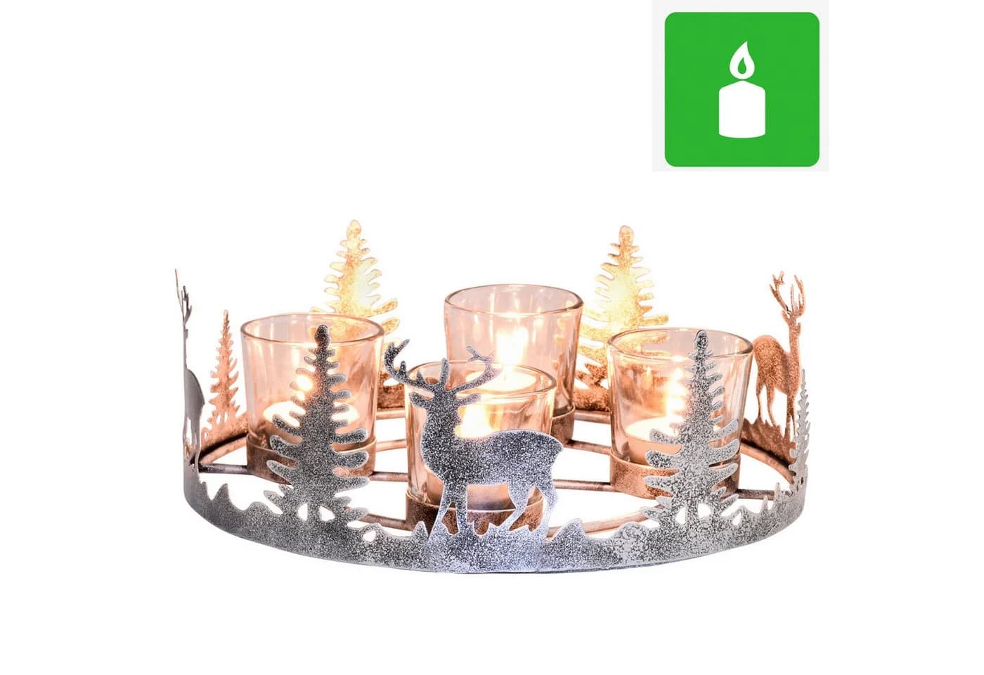 Marrakesch Orient & Mediterran Interior Adventskranz Miekke Modern Antik Silber - Bild 2