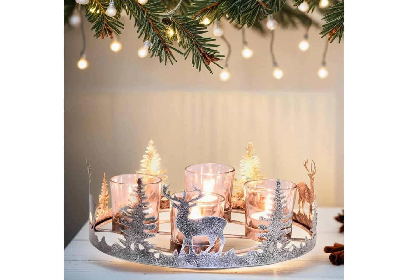 Marrakesch Orient & Mediterran Interior Adventskranz Miekke Modern Antik Silber - Bild 4