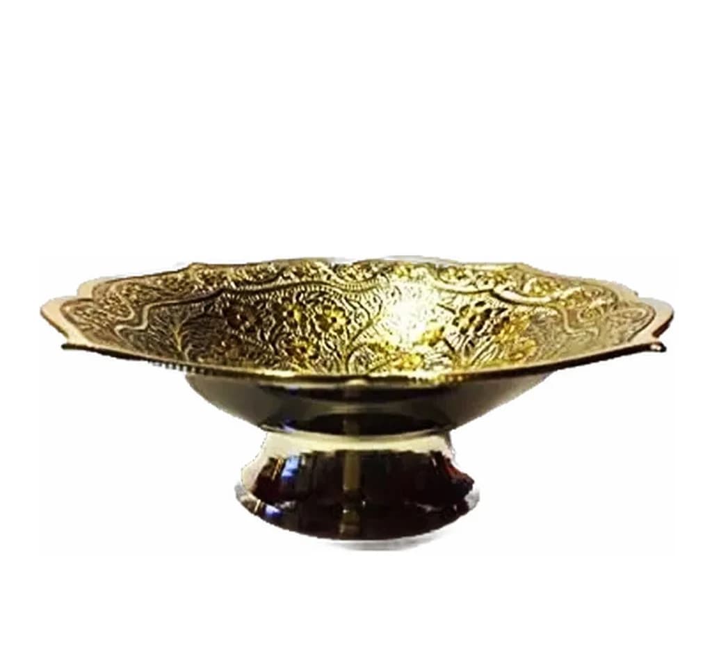 Marrakesch Orient & Mediterran Interior Dekoschale Orientalische Indische Messingschale Rayhan