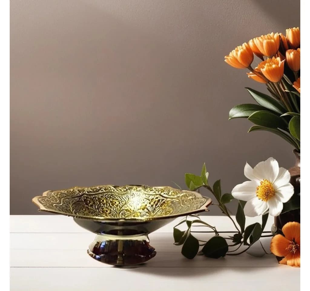 Marrakesch Orient & Mediterran Interior Dekoschale Orientalische Indische Messingschale Rayhan - Bild 2
