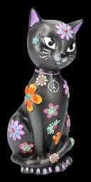 Figuren Shop GmbH Hippy Kitty Katzenfigur Polyresin Bild 1