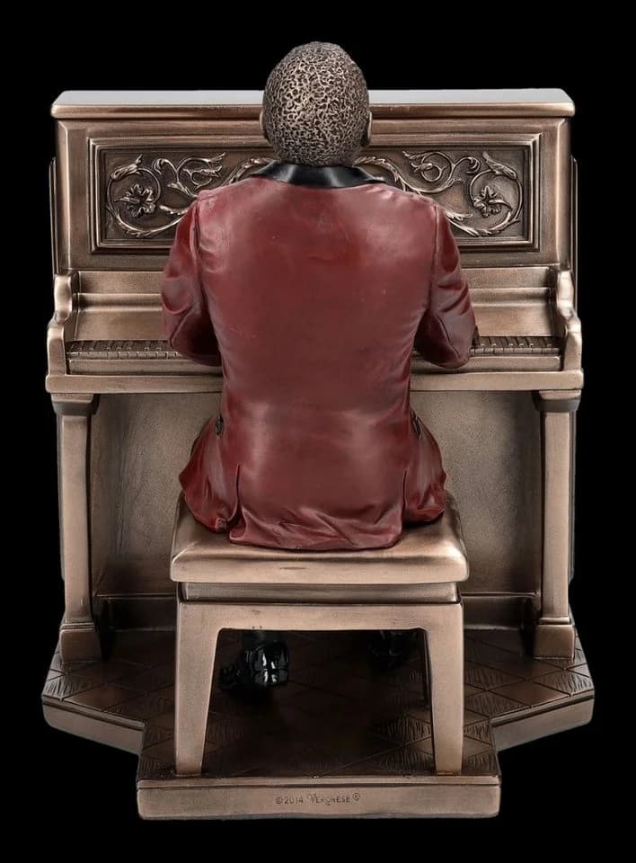 Figuren Shop GmbH Dekofigur Musiker Klavierspieler Bronze-Optik - Bild 4
