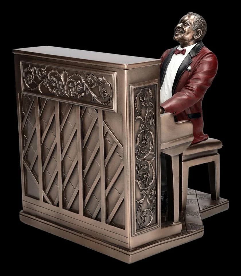 Figuren Shop GmbH Dekofigur Musiker Klavierspieler Bronze-Optik - Bild 5