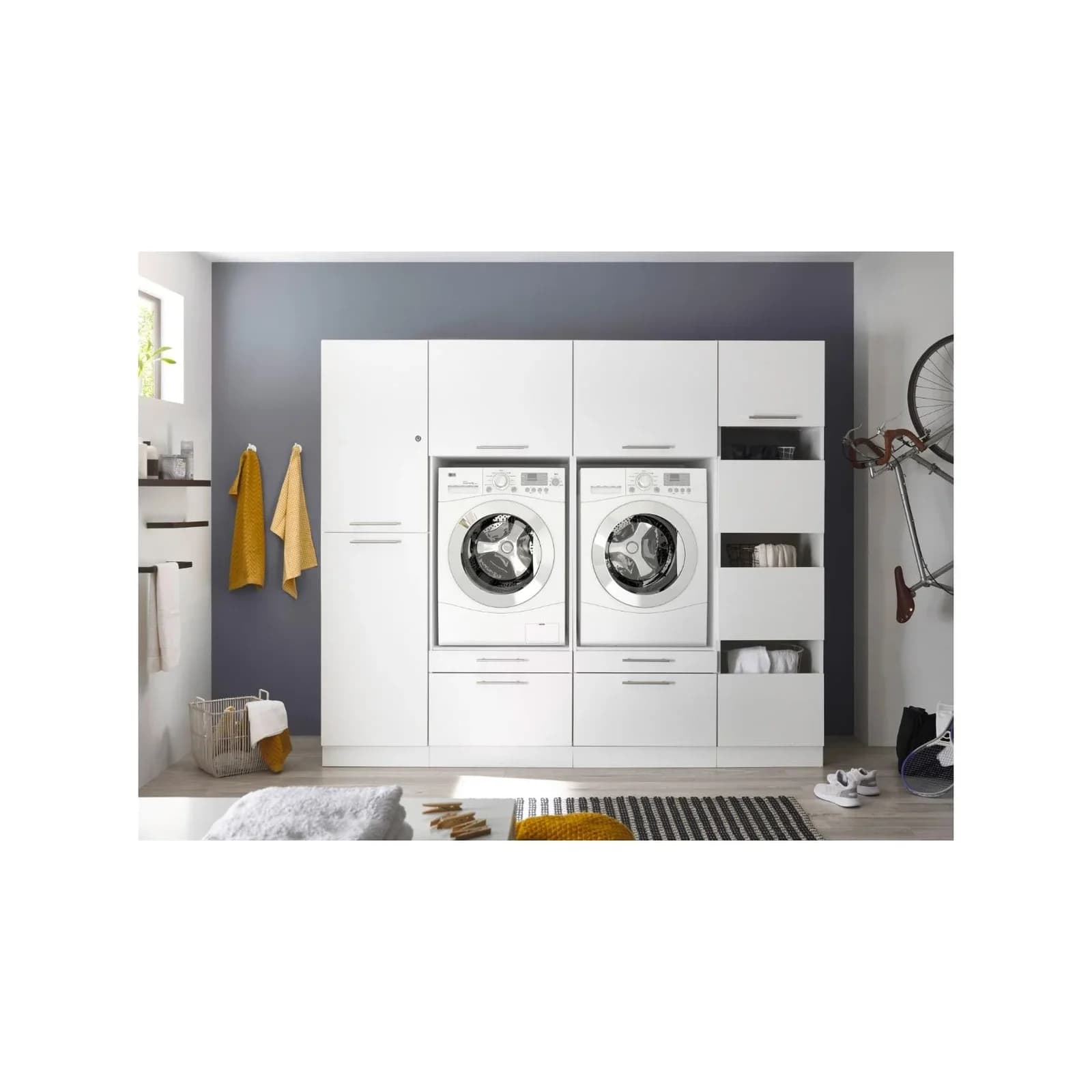 RESPEKTA Clara-Set 14 Mehrzweckschrank-Set Weiß 4-tlg.