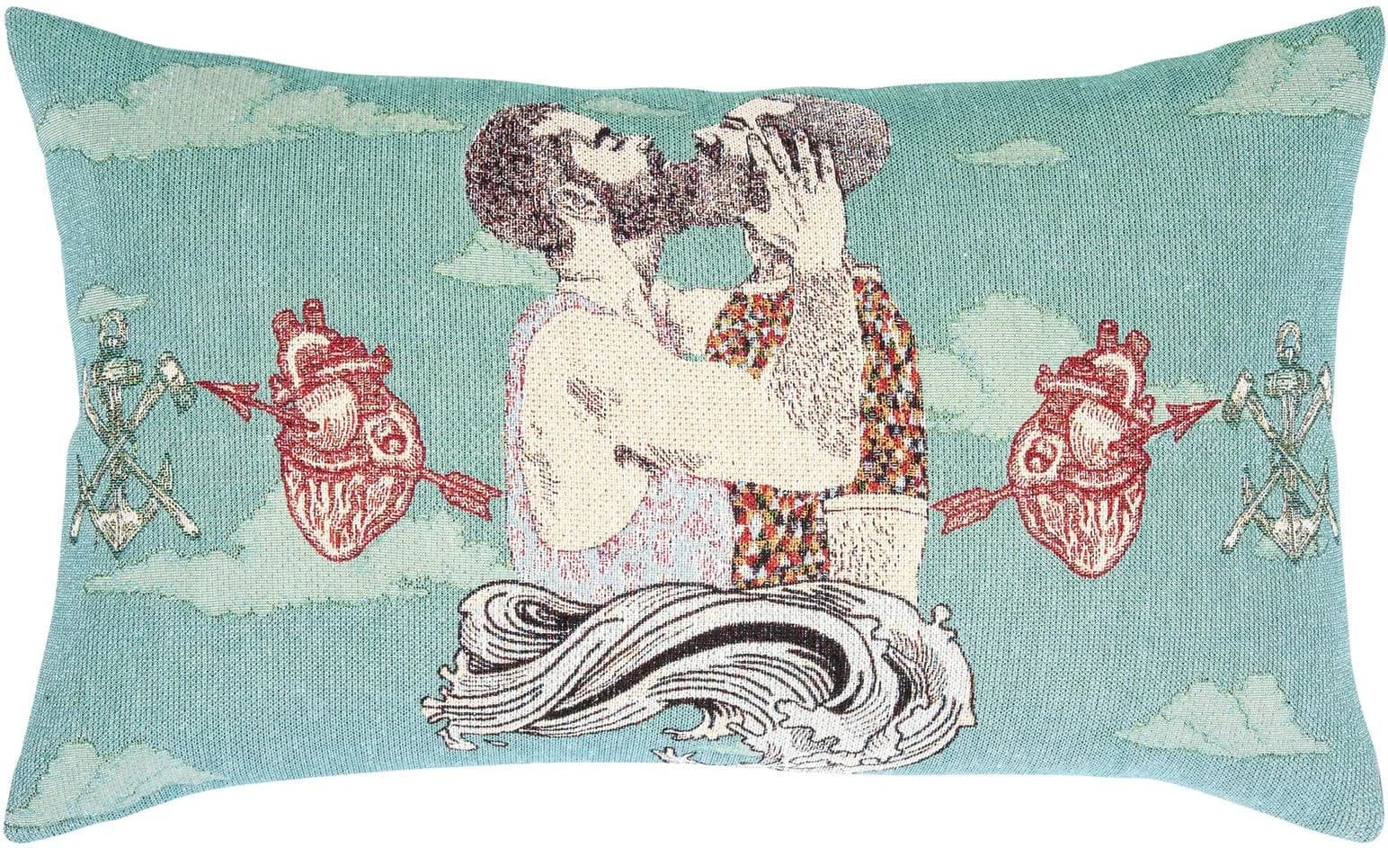 PAD Dekokissen AQUABOY Turquoise Baumwolle Polyester Kissenhülle
