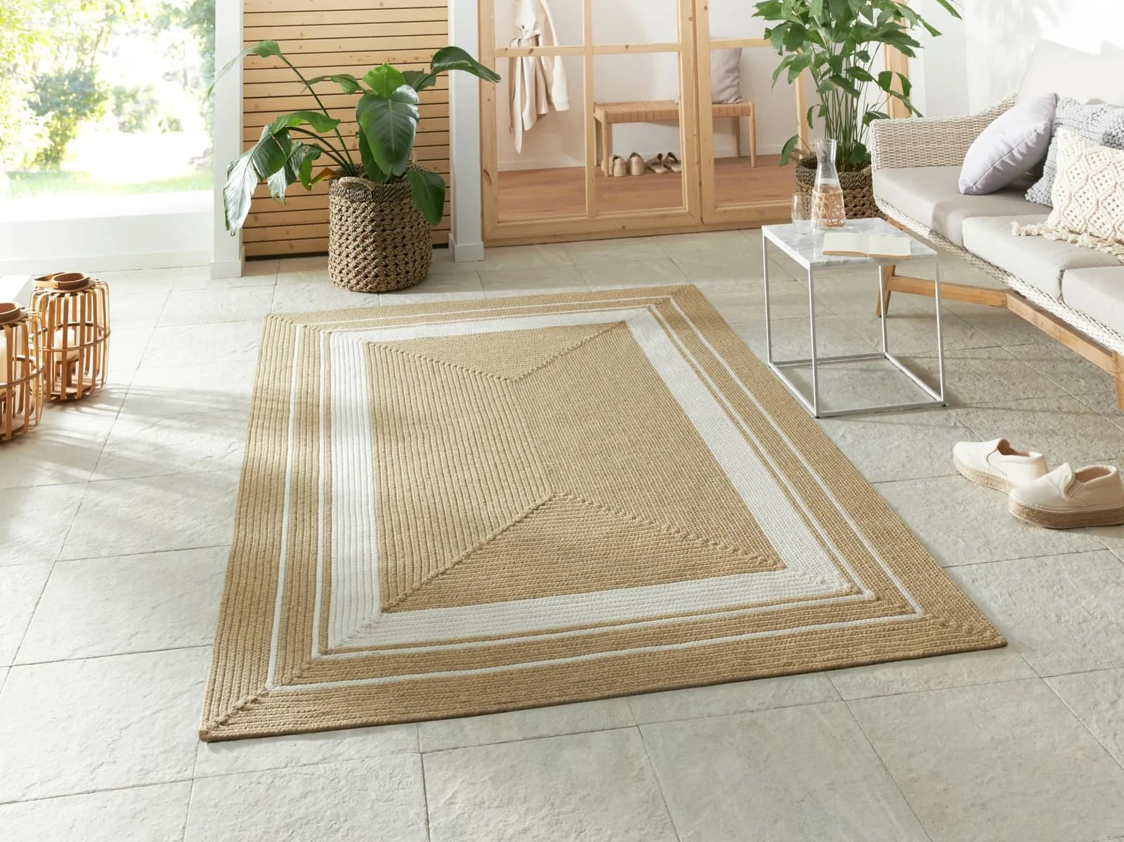 HANSE HOME Teppich Trenzado Beige Polypropylen In- & Outdoor