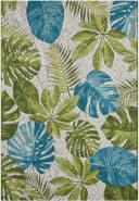 Outdoorteppich Tropical Leaves Türkis/Grün Floral Palme Bild 1