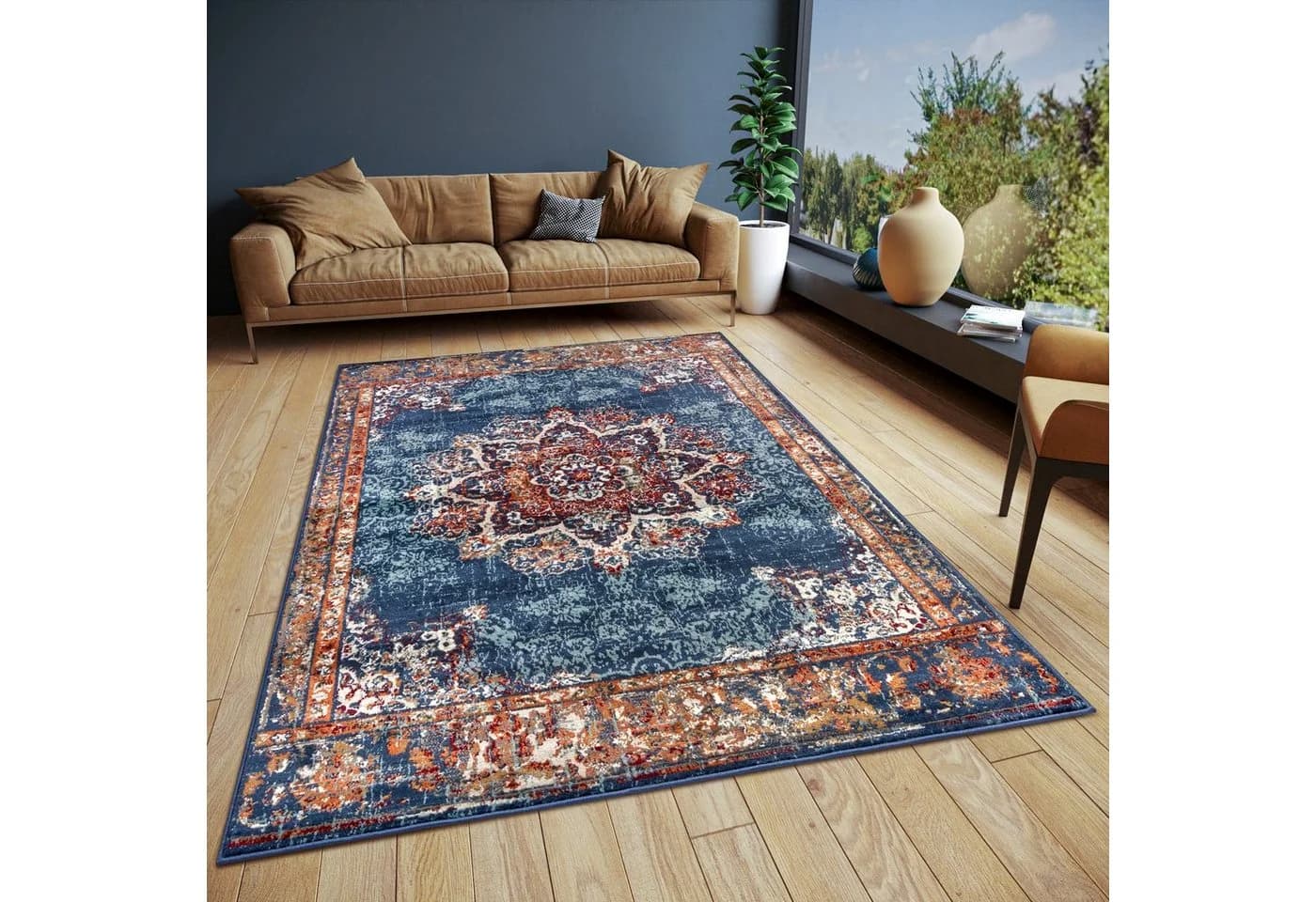 HANSE HOME Teppich Maderno Orientalisch Blau Kurzflor - Bild 2