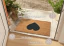 HANSE HOME Fußmatte Mix Mats Kokos Heart Braun-Schwarz Rutschfest Bild 1
