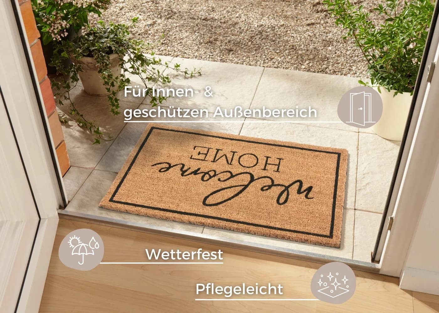 Hanse Home Fußmatte Mix Mats Kokos Braun