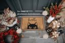 Hanse Home Fußmatte Kokos Katzenmotiv Beige Bild 1