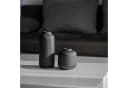 flature Tischvase Keramik 2er-Set Schwarz mit Rillen Bild 3
