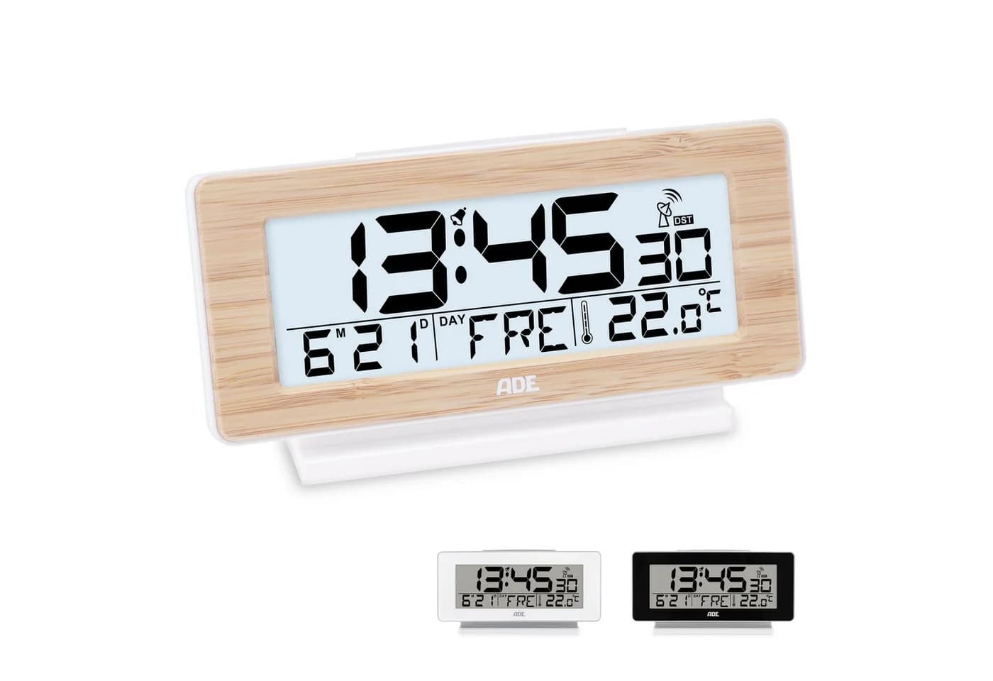 ADE Funkwecker Digital mit Beleuchtung, Temperaturanzeige und Snoozetaste - Bild 2