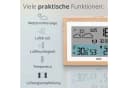 ADE Wetterstation mit Außensensor und Netzteil Funkwetterstation Vollholz Braun Bild 1
