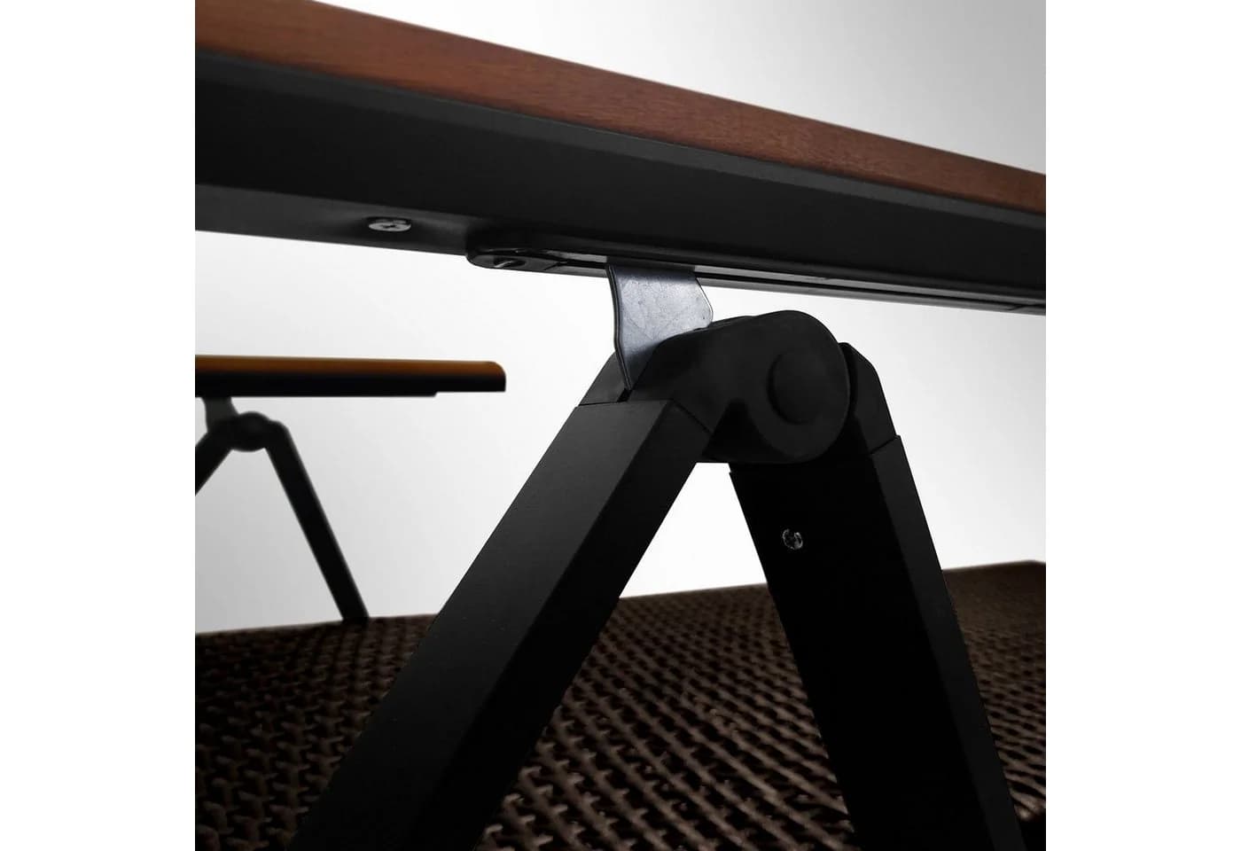 DM-Handel Rollliege Aluminium Rattanliege Braun - Bild 4