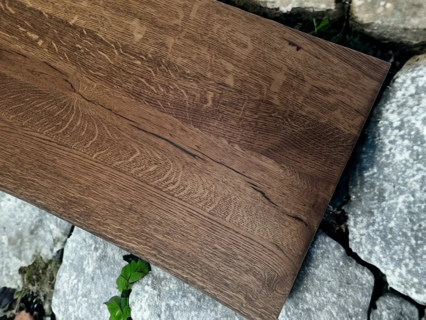 DM-Handel Waschtischplatte Eiche Massiv 4 cm Naturkant