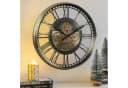 Samilito Wanduhr mit echtem Bewegungsgetriebe Zahnrädern in Gold Bild 2