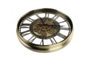Samilito Wanduhr mit echtem Bewegungsgetriebe Zahnrädern in Gold Bild 4
