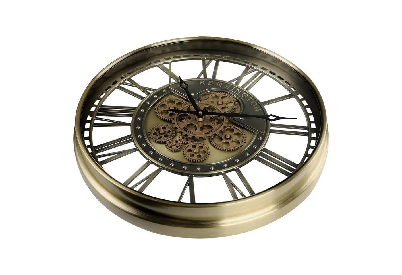 Samilito Wanduhr mit echtem Bewegungsgetriebe Zahnrädern in Gold - Bild 4