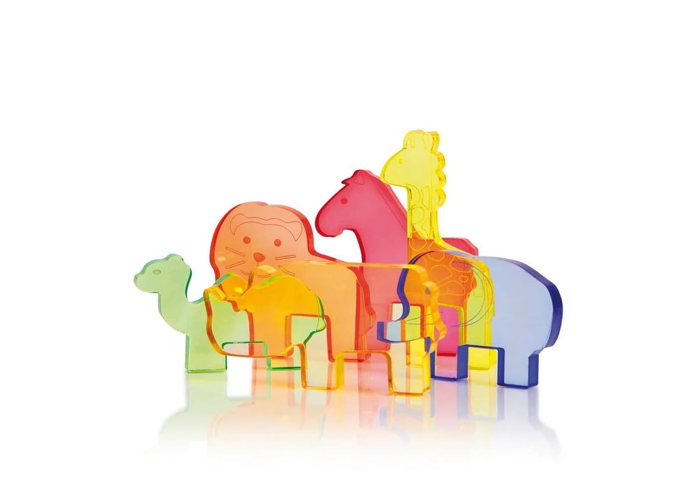 EDUPLAY Lernspielzeug Acryl Wildtiere 6-teilig Set