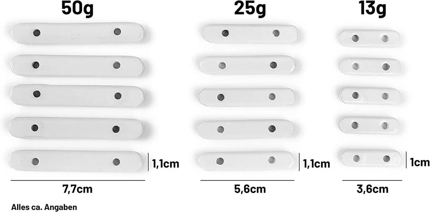 Deco-Raum Bleistäbchen 5-tlg. Lackiert Hochwertig Vorhänge Beschwerung - Bild 3