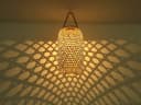 GLOBO LIGHTING 2x Solar-Laterne Bambus Hängeleuchte warmweiß Bild 4